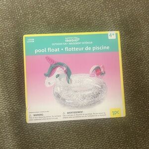 Unicorn Pool Float - Silver and Pink